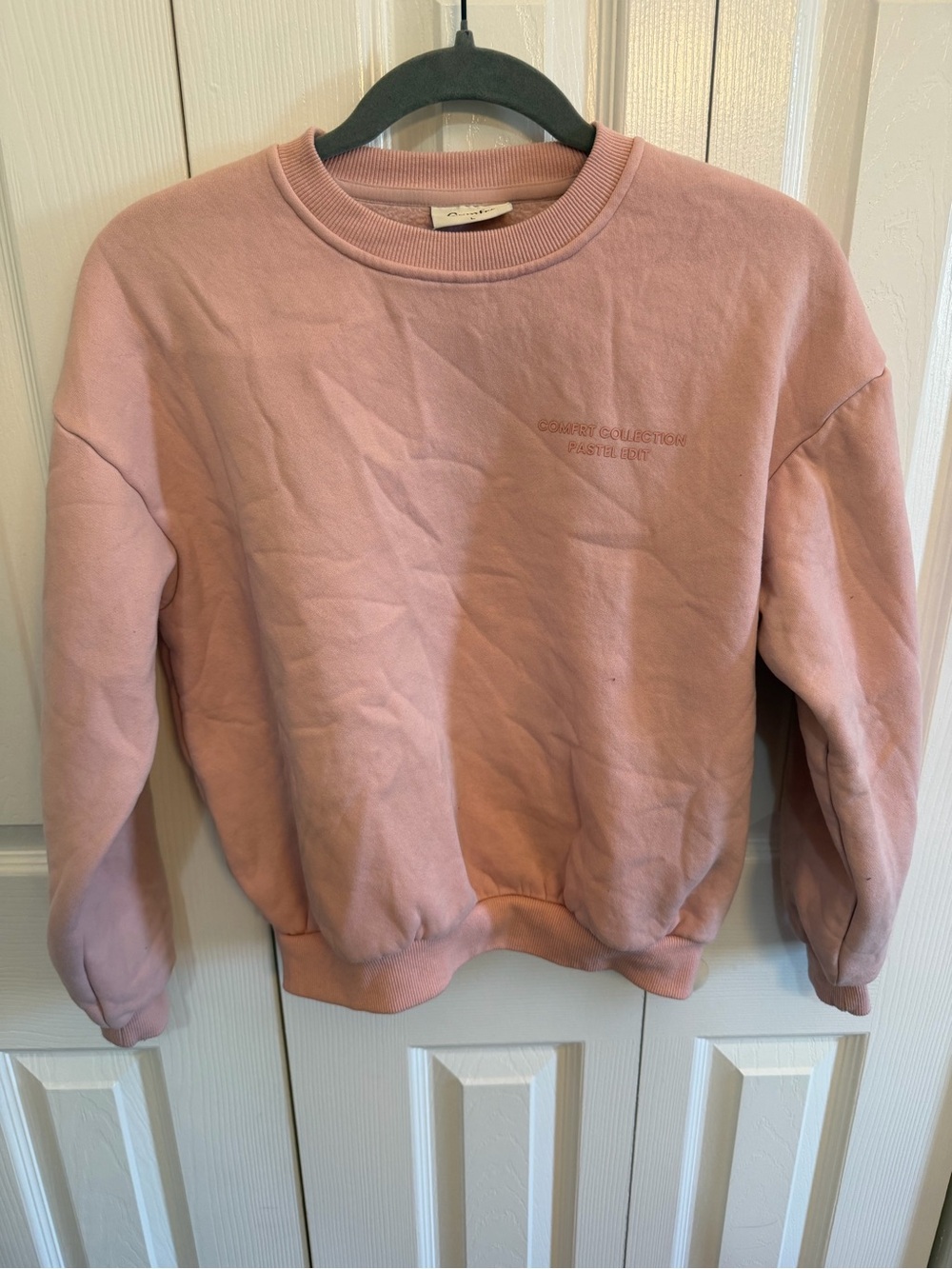 Comfrt Collection Pastel Edit Crewneck Sweatshirt Pink Size Large